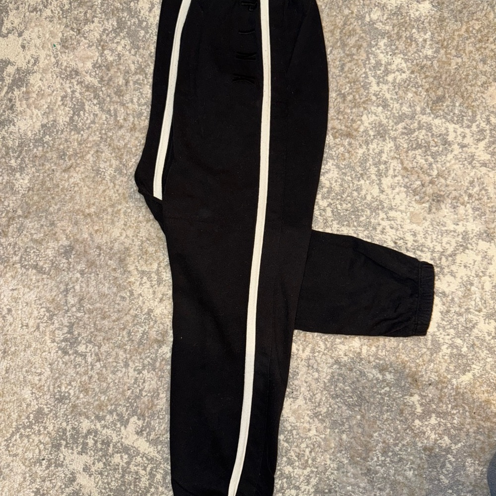 Victoria's Secret Women’s Black Joggers with White Accents